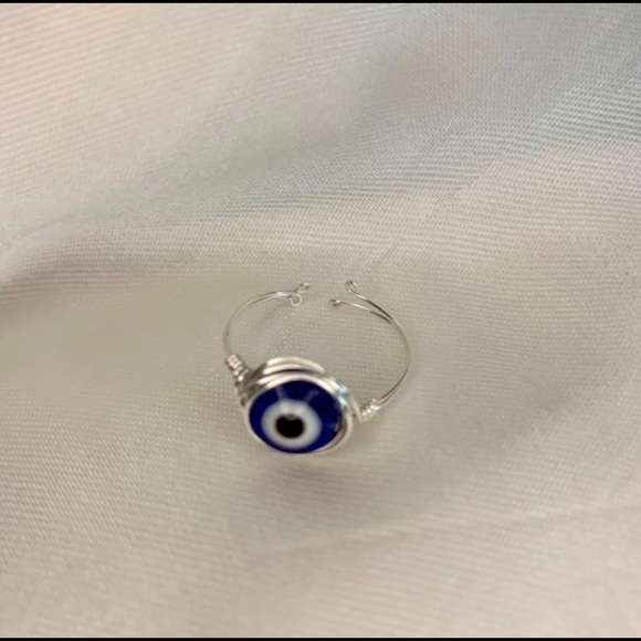 Evil eye adjustable ring - Picture 2 of 6